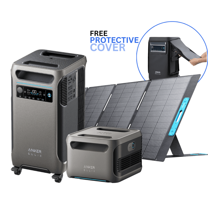 Anker Solix | F3800 + Expansion Battery + 400W Solar Panel with Free Protective Cover