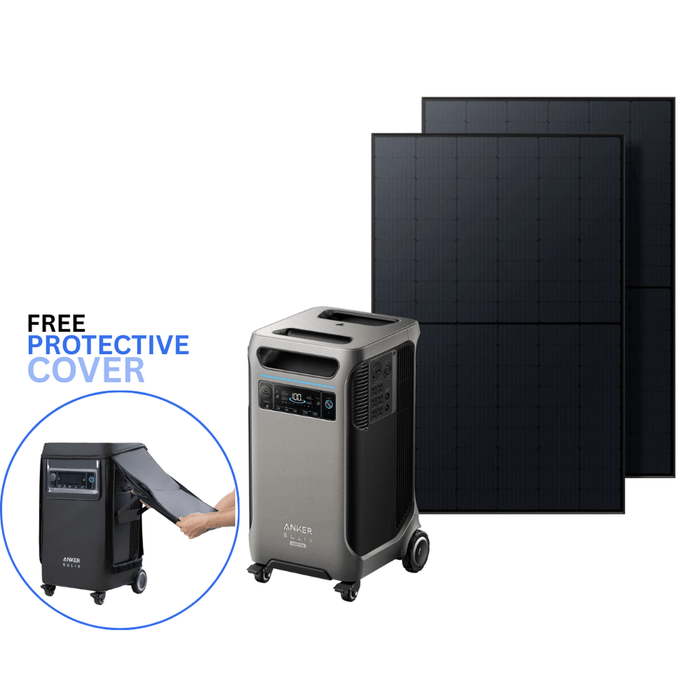 Anker Solix | F3800 Plus Solar Generator + 410W Rigid Solar Panel with Free Protective Cover