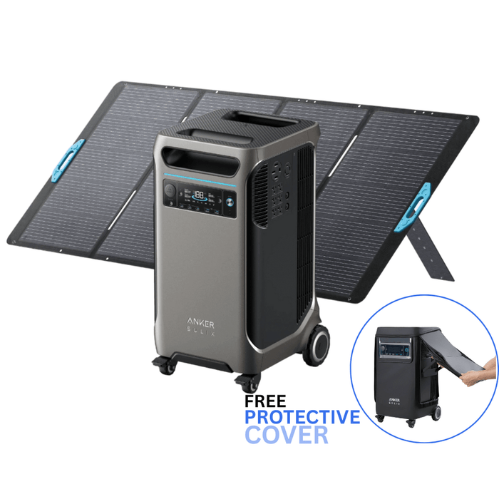 Anker Solix | F3800 Solar Generator + 400W Solar Panel with Free Protective Cover