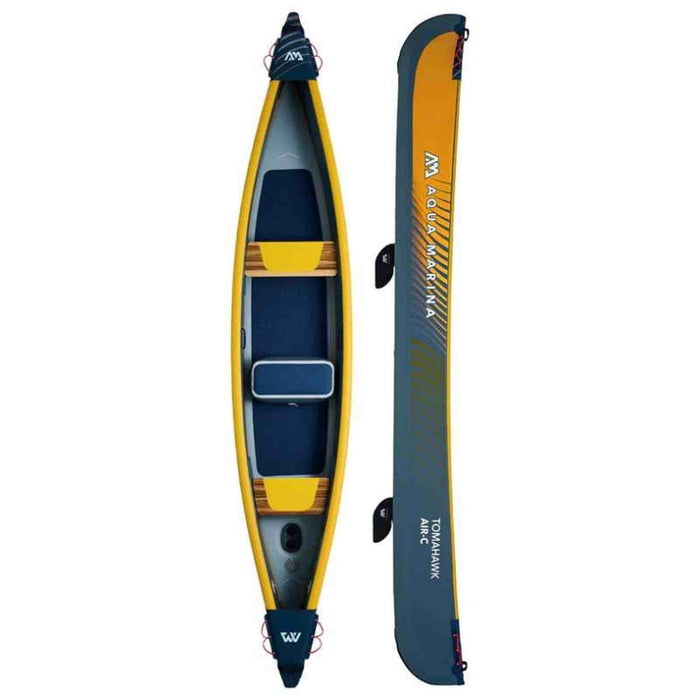 Aqua Marina | Tomahawk Air-C 15'8' – High Pressure Speed Canoe, 2/3-Person, 4.78m/33", DWF Deck Paddles Excluded