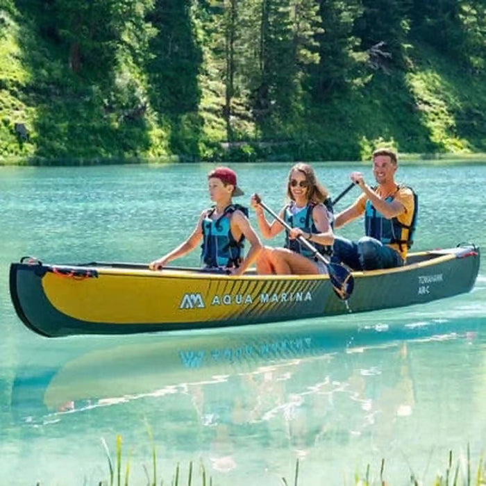 Aqua Marina | Tomahawk Air-C 15'8' – High Pressure Speed Canoe, 2/3-Person, 4.78m/33", DWF Deck Paddles Excluded