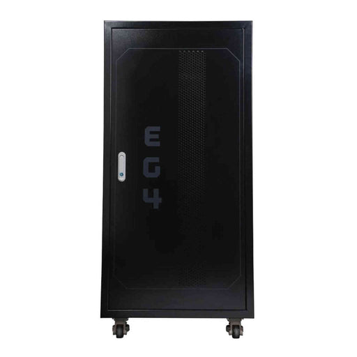 EG4 | Pre-Assembled Enclosed Battery Rack | 6 Slot | Wheels Included | Bus Bar Covers | Welded Grey