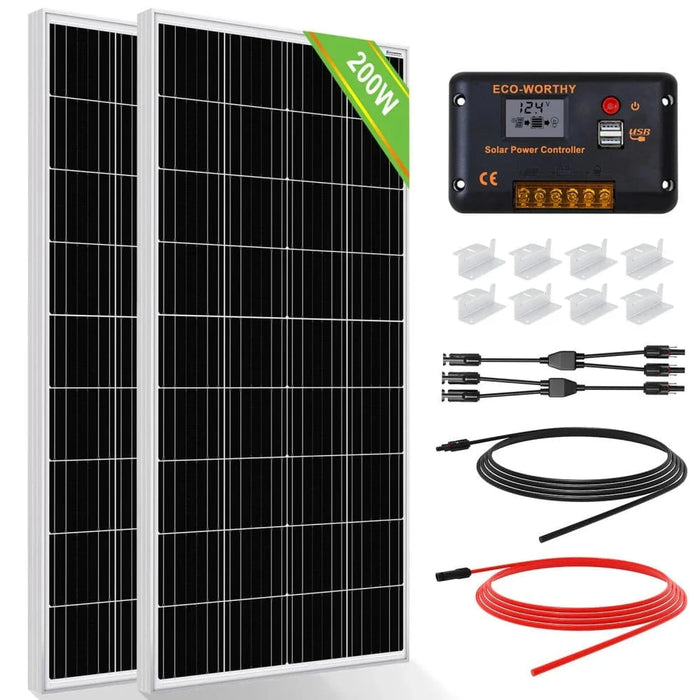 Eco-Worthy | 200W 12V Complete Off Grid Solar Kit