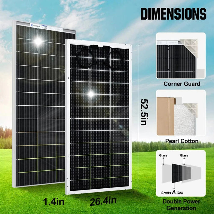 Eco-Worthy | 2340W 48V 12x Bifacial 195W Complete MPPT Off Grid Solar Kit