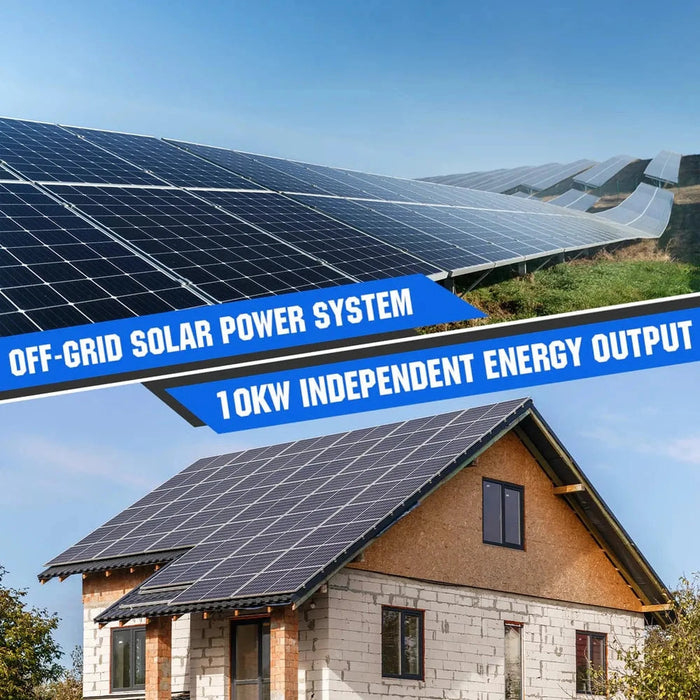 Eco-Worthy | Complete Off-Grid Solar Panel Kit | 2*5KW 120V/240V Output | 20.48kWh Lithium Battery
