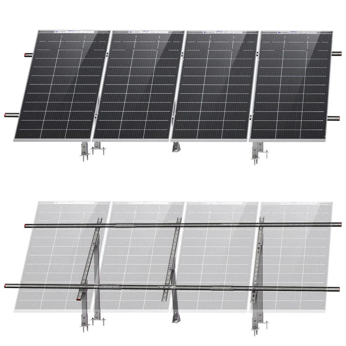 Eco-Worthy | Upgraded Adjustable Multi-Piece Solar Panel Mounting Brackets for 1-4 Pieces of Solar Panels