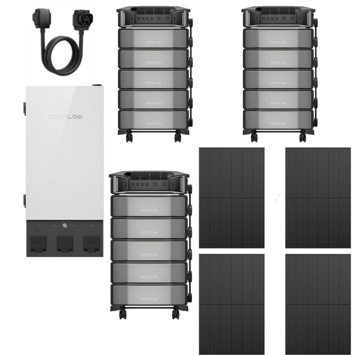 EcoFlow | DELTA Pro Ultra Whole-Home Backup Power System Kit | 7,200W Output / 6kWh-90kWh Capacity | 5.6kW-16.8kW Solar Input | 5-Year Warranty