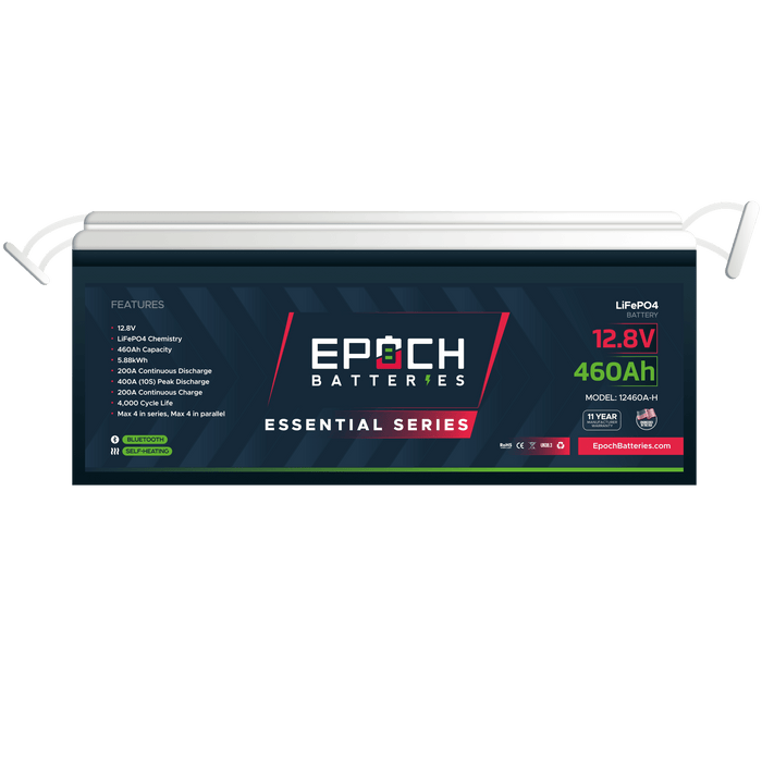 Epoch Batteries | Essentials Series | 12V 460Ah | Heated & Bluetooth LiFePO4 Battery image 1