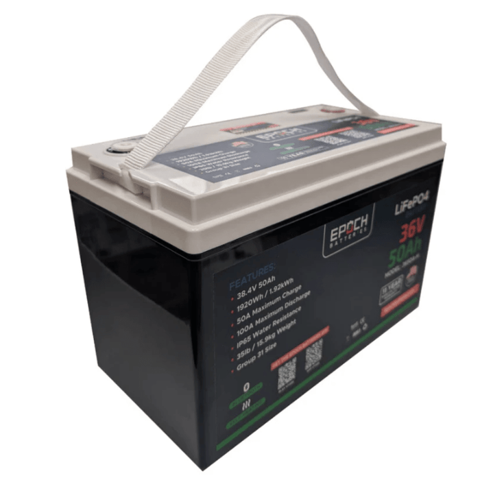 Epoch Batteries | 36V 50Ah - Group 31 - Bluetooth Heating IP54 Waterproof image 2