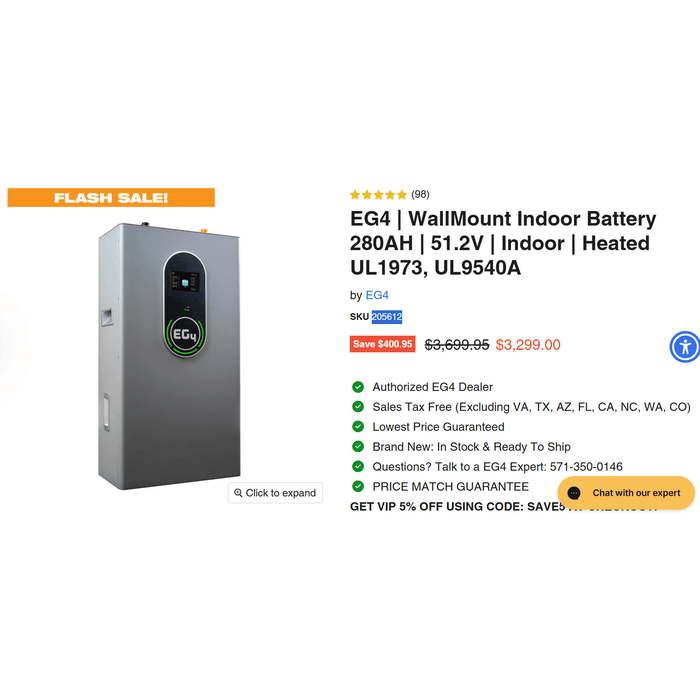 Epoch Batteries | 48V 105Ah Lithium LiFePO4 Golf Cart Battery - Complete Kit