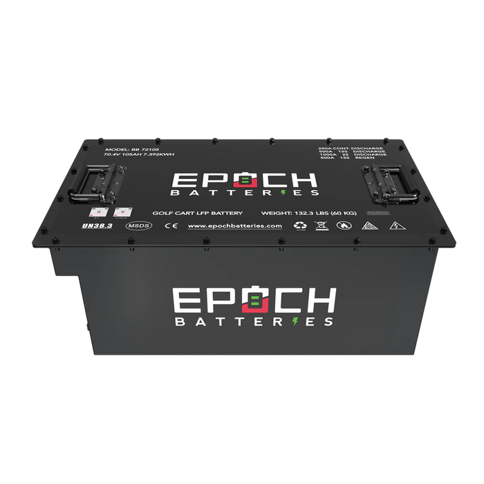 Epoch Batteries | 70.4V (72V) 105ah Lithium LiFePO4 Golf Cart Battery - Complete Kit image 2