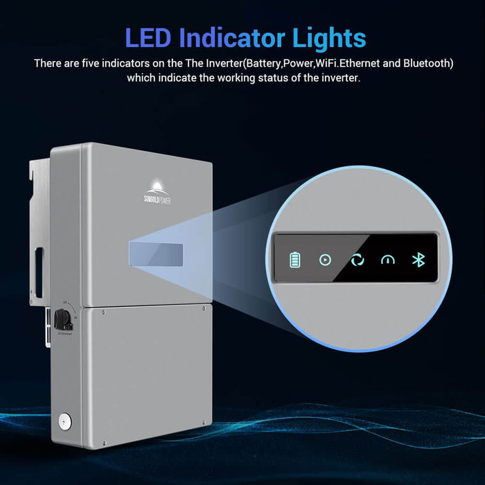 SungoldPower | High Voltage 11.4KW Hybrid Split Phase Inverter with APS Transmitter SG11.4KHB-HV image 19