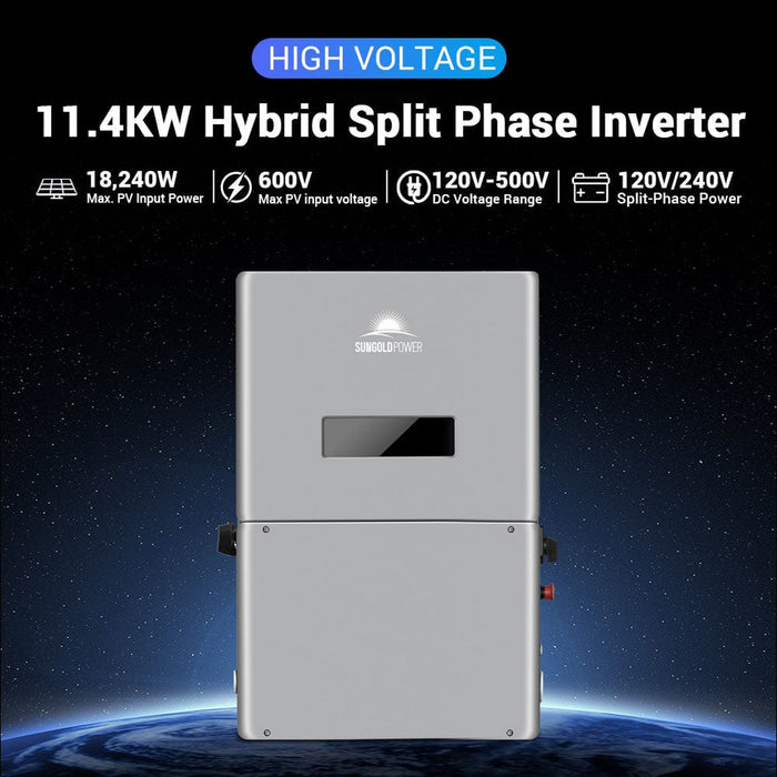 SungoldPower | High Voltage 11.4KW Hybrid Split Phase Inverter with APS Transmitter SG11.4KHB-HV image 18
