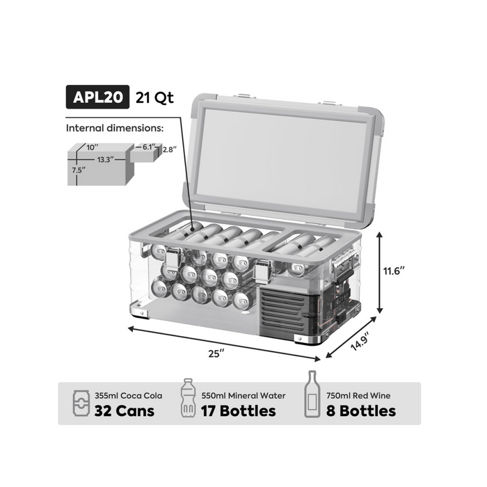 ICECO | APL20 Light Duty Aluminum Silver Freezer Single Zone 20 LT image 4