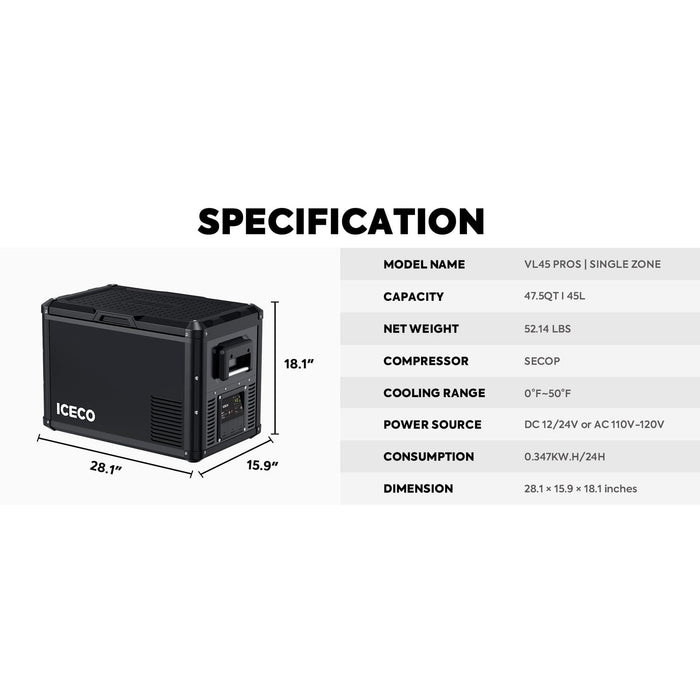 ICECO | VL45ProS Single Zone Portable Freezer 45 LT image 7