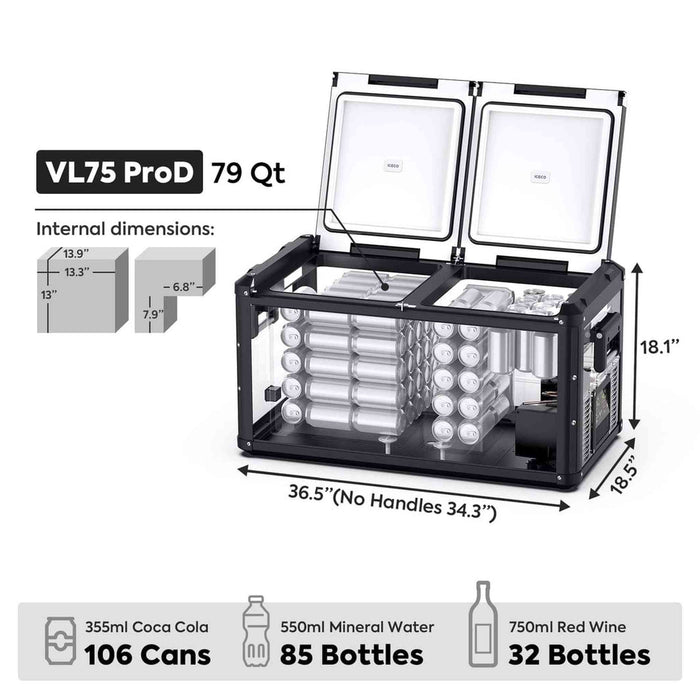 ICECO | VL75ProD 12V Heavy Duty Freezer 75 LT