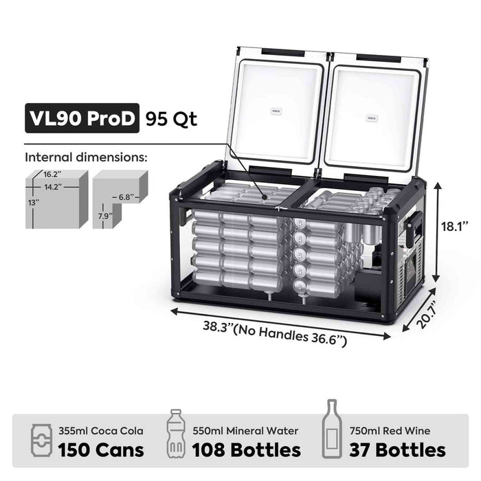 ICECO | VL90ProD Dual Zone Freezer 90 LT