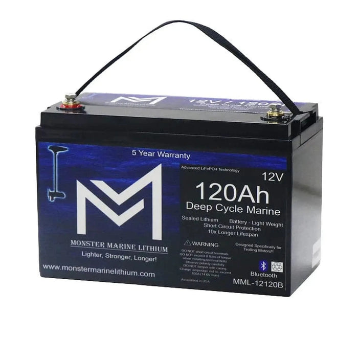 Monster Marine Lithium | 12V 120Ah Bluetooth Lithium Deep Cycle Marine Battery MML-12120B (w/ bluetooth) image 2