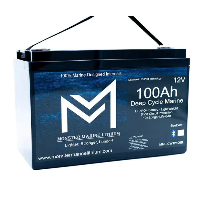 Monster Marine Lithium | 12v 100Ah Bluetooth Deep Cycle Lithium Marine Battery Group 31 image 3