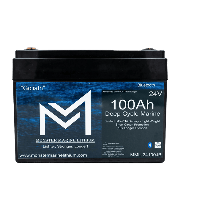 Monster Marine Lithium | 24V 100Ah Lithium Bluetooth Marine Trolling Battery "Goliath" image 1