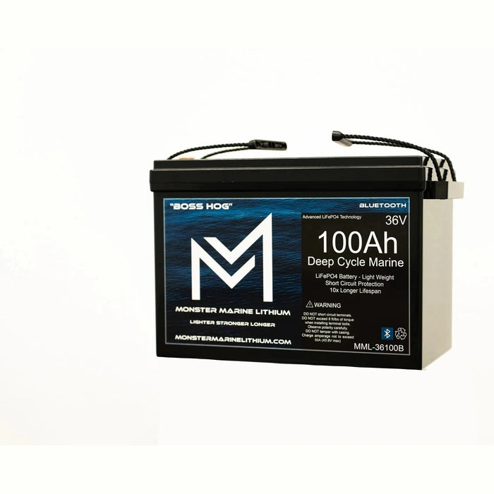 Monster Marine Lithium | 36V 100AH Bluetooth Deep Cycle Lithium Marine Trolling Battery MML-36100B “Boss Hog” image 1