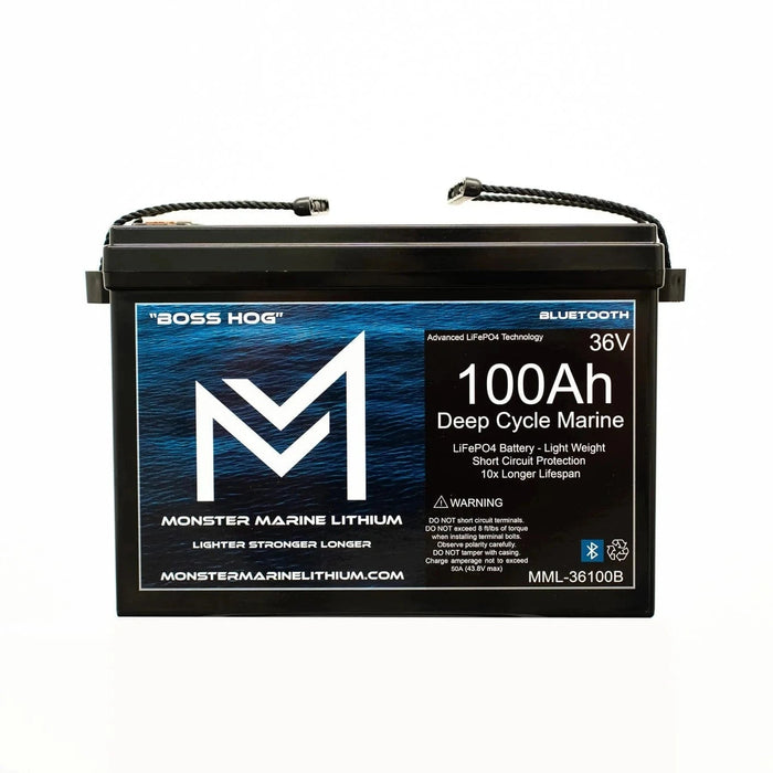 Monster Marine Lithium | 36V 100AH Bluetooth Deep Cycle Lithium Marine Trolling Battery MML-36100B “Boss Hog” image 2