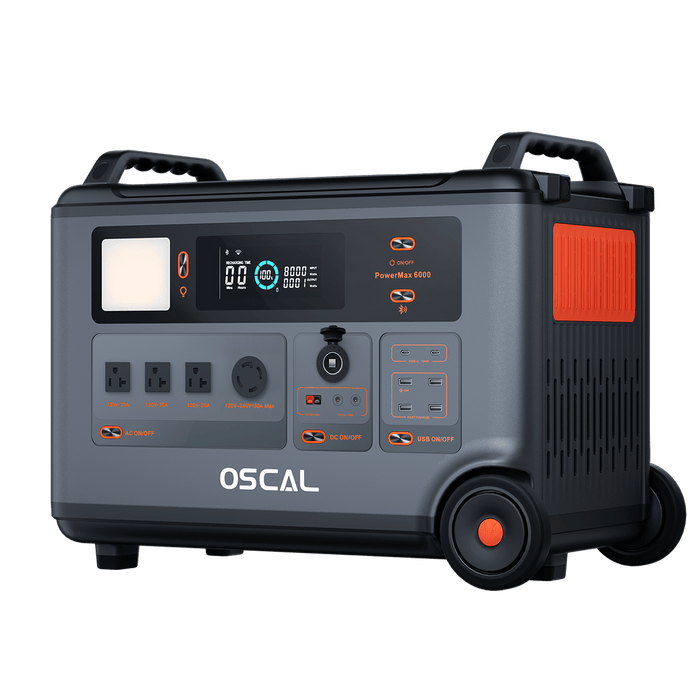 Oscal | PowerMax 6000 Portable Power Station 6000W 120/240V Dual Voltage 3600Wh image 6
