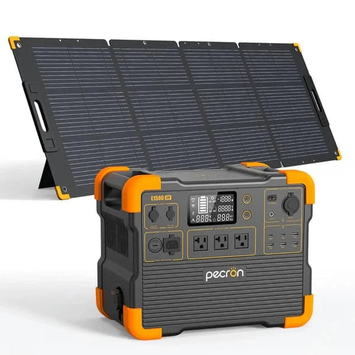 PECRON | E1500LFP Portable Power Station + 300W Solar Kits