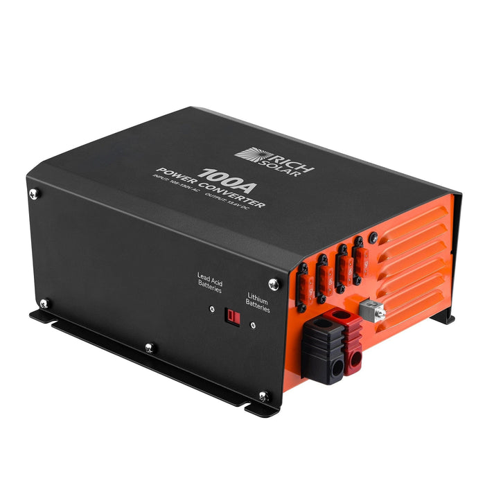 Rich Solar | 100 Amp Power Converter | 100A 120V Battery Charger | Overload, Overheat, Reverse Polarity Protection | Plug and Play image 9