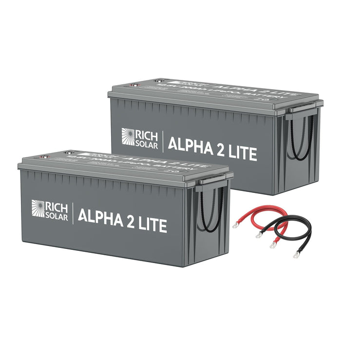 Rich Solar | 400Ah 12V LiFePO4 Off-Grid Battery Kit | 5.12kWh Deep Cycle Lithium Battery Bank | Powerful 300Ah Battery Kit | 2 X ALPHA 2 LITE in Parallel image 2