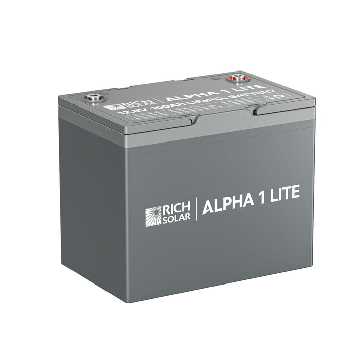 Rich Solar | ALPHA 1 LITE | 12V 100Ah LiFePO4 Battery | Lightweight 12V Lithium Battery | 4,000 Lifetime Cycles | Best Value image 6
