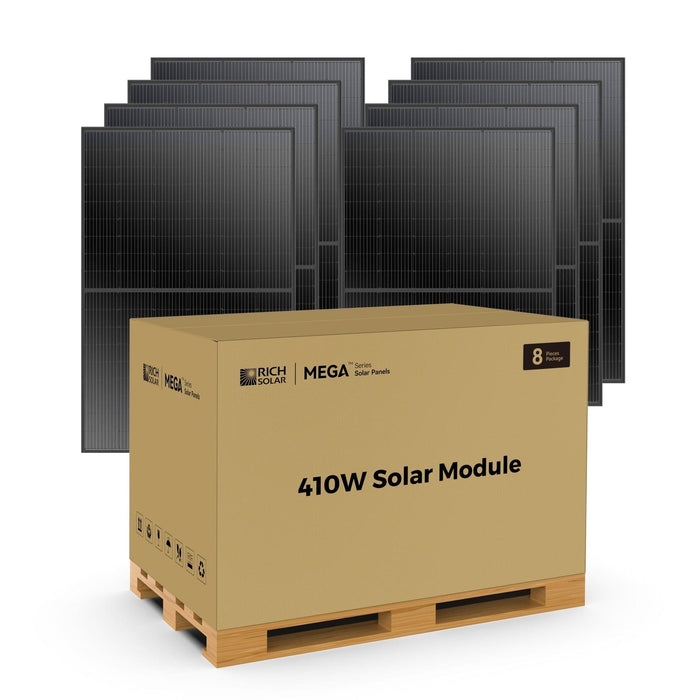 Rich Solar | MEGA 410 | 410 Watt Solar Panel | Premium Grid-tie or Off-grid Solar Panel for Residential, Commercial, Agriculture | 25-Year Output Warranty | UL Certified image 1