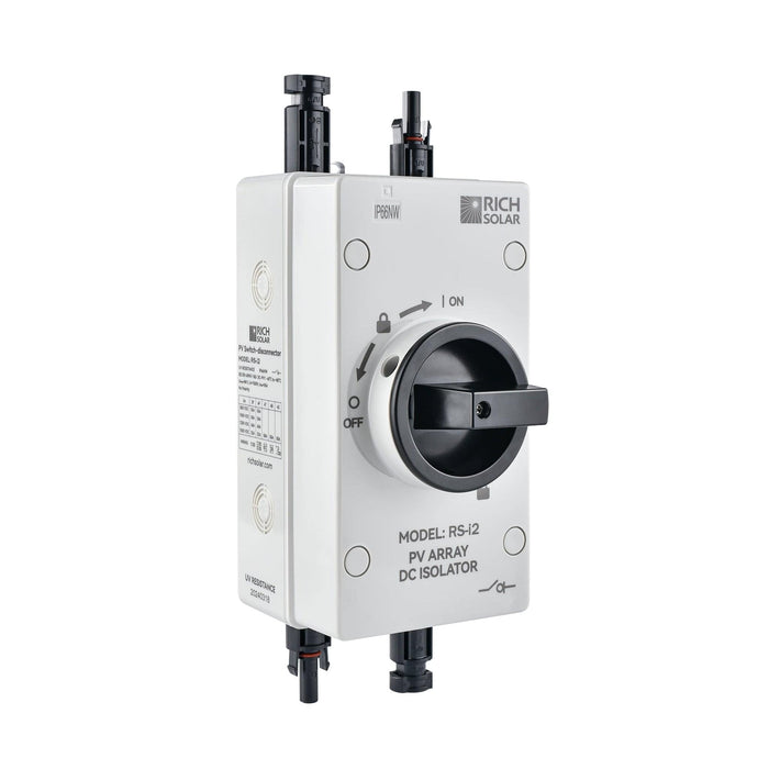 Rich Solar | Solar PV DC Quick Disconnect Switch | Solar Array DC Quick Disconnect Switch | 1500 Volt 32 Amp | 2 Pole 1 String | Easy to Install image 12