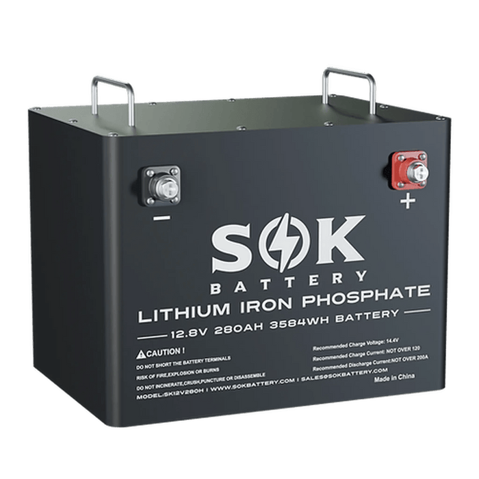 SOK Battery | 12V 280Ah Lithium Battery,Built-in heater and Bluetooth, Best for RV or Marine image 1
