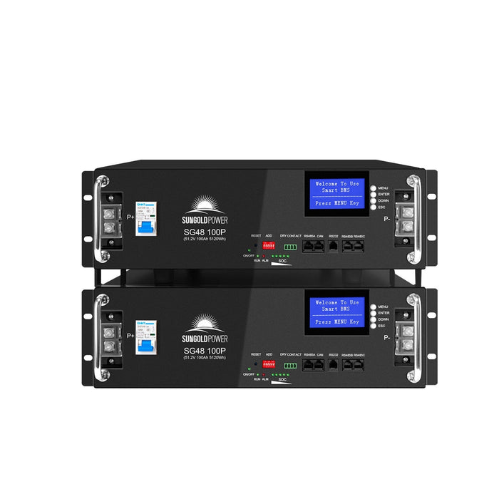 SunGoldPower | 2 X 48V 100AH Server Rack LiFePO4 Lithium Battery SG48100P image 10