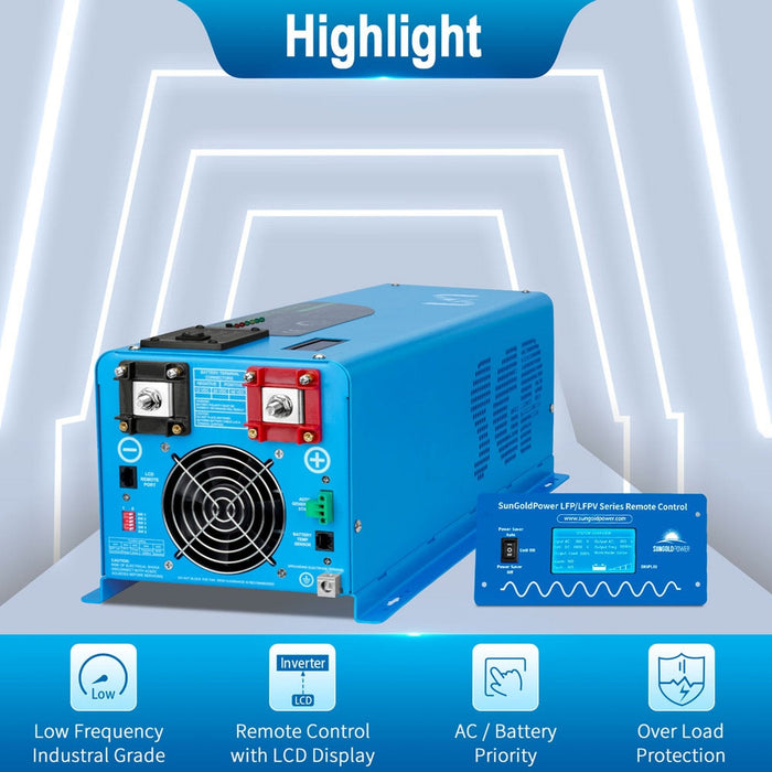 SunGoldPower | 4000W DC 24V Pure Sine Wave Inverter With Charger image 16
