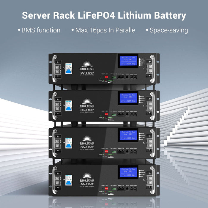 SunGoldPower | 48V 100AH Server Rack LiFePO4 Lithium  Battery SG48100P image 12