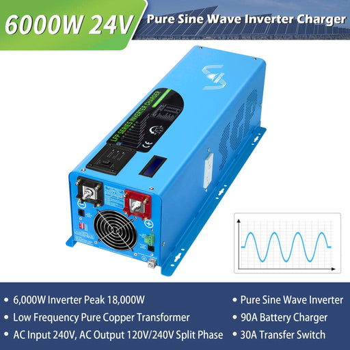 SunGoldPower | 6000W DC 24V Split Phase Pure Sine Wave Inverter With Charger image 10
