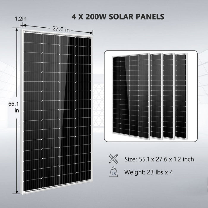 SunGoldPower | Solar Kit 3000W 24V Inverter 120V output Lithium Battery 800 Watt Solar Panel SGKT-3PRO image 14