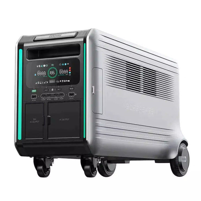 Zendure | SuperBase V6400 7,200W 120/240V Portable Power Station Kit | 38.4kWh Lithium Battery Bank | 8 x 335W Solar Panels 2,680W