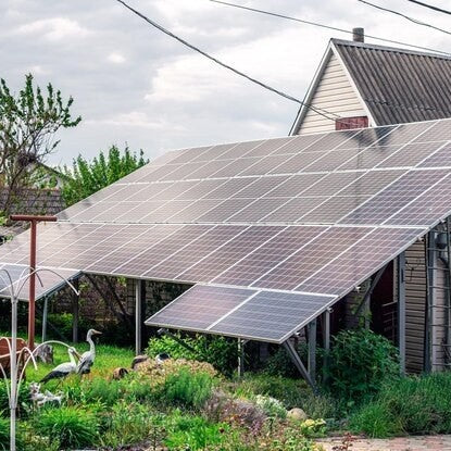 a house with solar power system