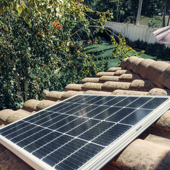 a solar panel installed on the roof