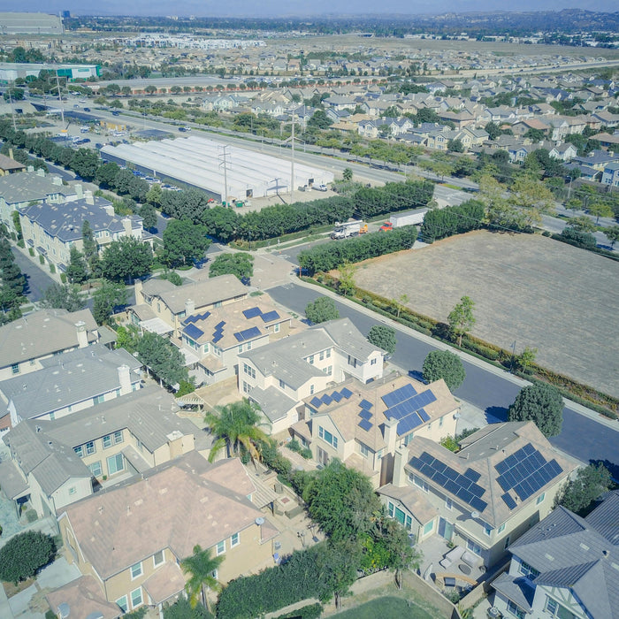 a houses with solar panels installled