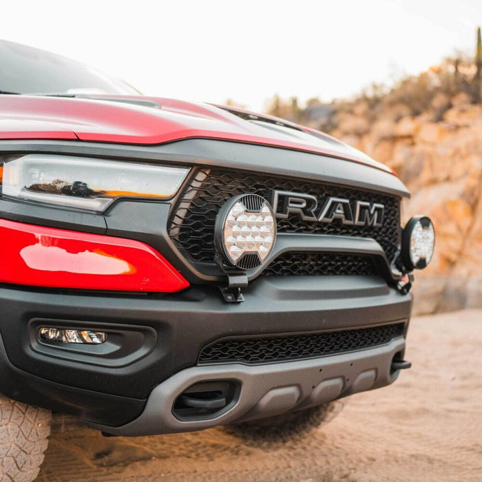 KC HiLiTES | Grille Mount Light Brackets for Two Lights - GEN5 2019+ RAM 1500 Rebel/1500 TRX