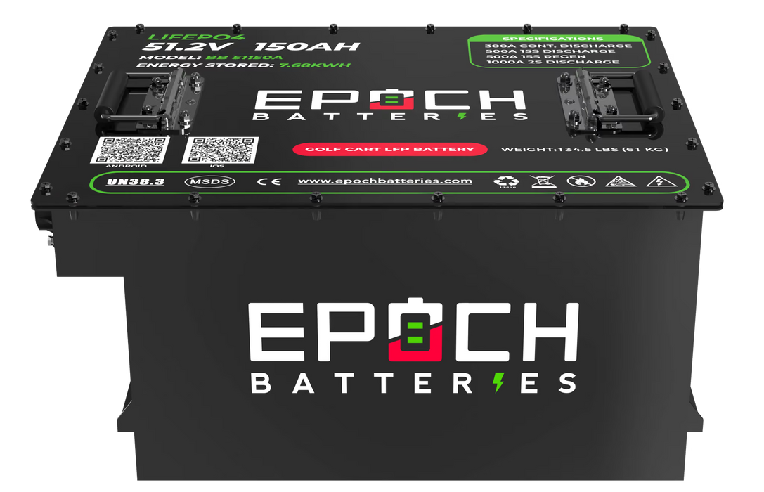 Epoch Batteries | 48V 150Ah Golf Cart Battery Complete Kit - Lithium (LiFePO4)