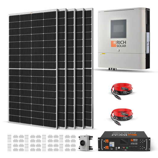 1250W 48VDC-120VAC Solar Kit