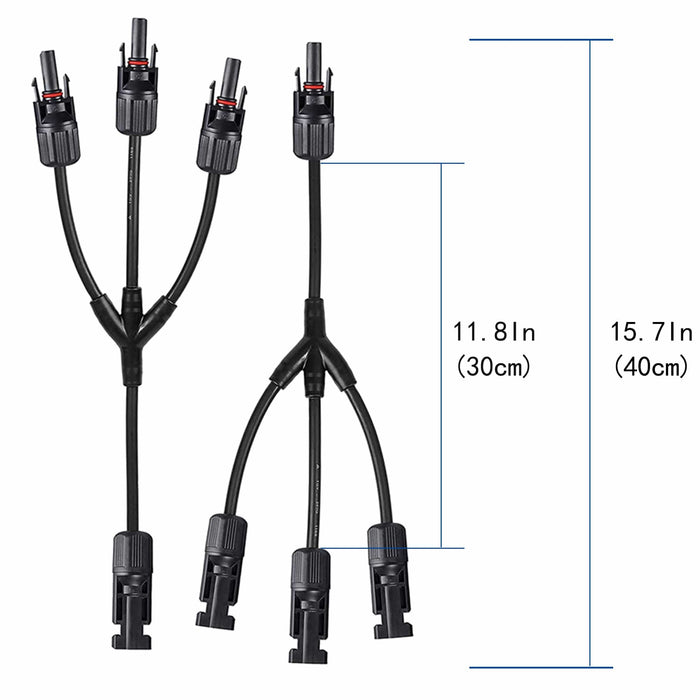 ACOPOWER | Solar Connectors M Branch Parallel Adapter Cable MMMF+FFFM Pair