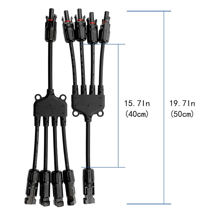 ACOPOWER | 4 to 1 Solar Branch Connectors MMMMF+FFFFM Pair