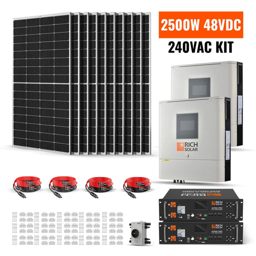 2500W 48VDC-240VAC Solar Kit