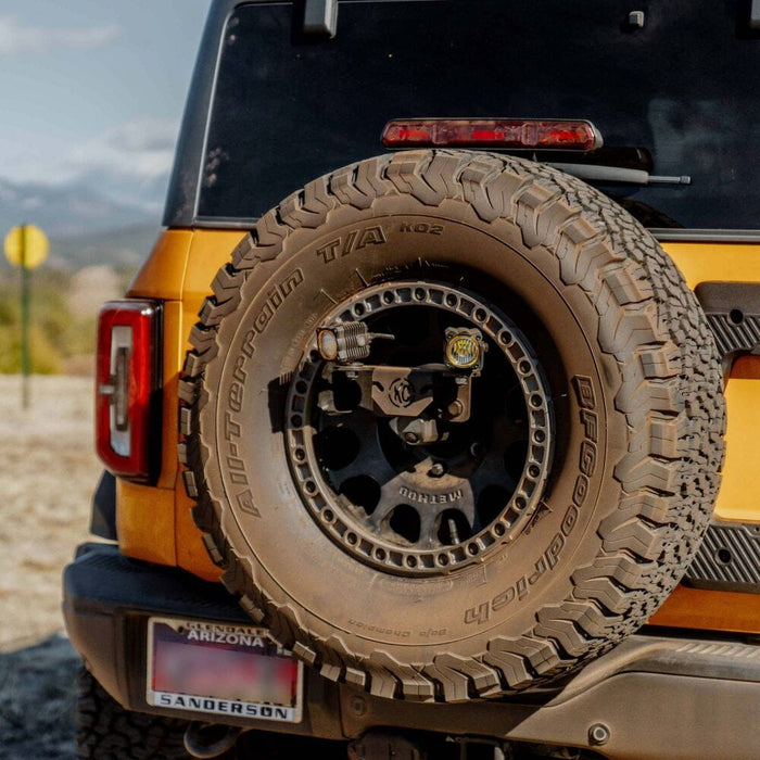 KC HiLiTES | Light Mount - Spare Tire Carrier - GEN6 2021+ Ford Bronco M12x1.5 Lug Nuts